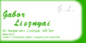 gabor lisznyai business card